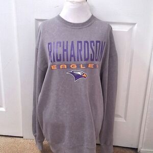 Richardson Eagles High School Sweatshirt With Eagle Mascot  Size L